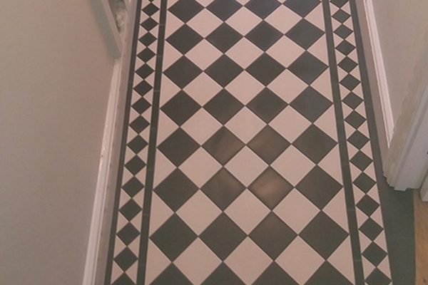 Classic Diamonds throughout  Hallway extended to front step and pathway